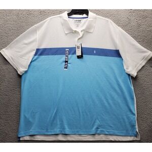 IZOD Polo Shirt Mens 4XB Multi Advantage Performance Stretch Collared Popover